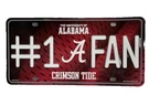 Rico Industries Ncaa Alabama Crimson Tide #1 Fan Metal License Plate Tag , 6 X. Fixed Price $7.24.