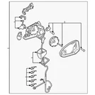 Genuine Audi Mirror Assembly 83B-857-410-J-9B9. Fixed Price $724.90.