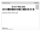 Genuine Bmw Armrest, Titan, Front, Left 51-41-7-904-355 New. Fixed Price $334.40.