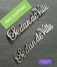 BIN#23 72-84 Chrome Sedan Deville Roof Vinyl Top Emblem Ornament Nameplate Pins. Fixed Price $53.99.