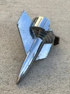 Vintage 1957 Chevy Bel Air Nomad Chrome Rocket Bullet Hood Ornament 3738984-RH. Fixed Price $24.95.