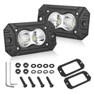 Flush Mount Led Pods, Akd Part Cree Bumper Lights 40W Spot Flood Combo. Fixed Price $62.45.