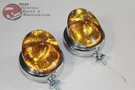 6 Volt Amber Mounted Visor Fog Light Lamps Custom Truck Hot Rat Street Rod Pair. Fixed Price $112.52.