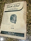 *gasoline Car Heater Installation Instructions South Wind Model 781-B 1946. Fixed Price $39.99.