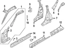 Genuine Nissan Body B-pillar Reinforcement 76514-1EA1A. Fixed Price $611.20.
