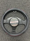 Dash Designs Leather Red Stitched Custom Steering Wheel Cover 14.5-15.4 #3402BK. Fixed Price $29.95.