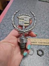 Cadillac Hood Ornament Chrome Logo Crest Wreath Gm Oem Used Emblem # 25531878. Fixed Price $44.00.
