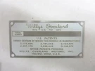 Vintage Willys Military Jeep M38A1 G740 G758 Patent Data Plate. Fixed Price $27.50.