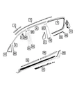 Genuine Mopar Front Door Molding Right 68228674AB. Fixed Price $184.45.