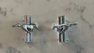 Vtg 1969-70 Oem Ford Mustang Interior Door Panel Badge Emblem C9ZB 6520802 Set. Fixed Price $31.84.