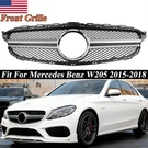 Front Bumper Grille Chrome Fit For Mercedes Benz W205 C300 C43 2015-2018. Fixed Price $84.02.