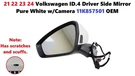 21 22 23 24 Volkswagen ID.4 Driver Side Mirror Pure White W/camera 11K857501. Fixed Price $250.00.
