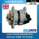 Alternator For Triumph Lucas Type 17/18 Acr 12V 45 Amp Rh-fixing. Fixed Price $90.09.