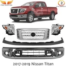 Front Bumper Face Bar Chrome & Grille Assembly Kit For 2017-2019 Nissan Titan. Fixed Price $1490.00.